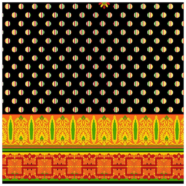 Patrón de diseño digital y textil.