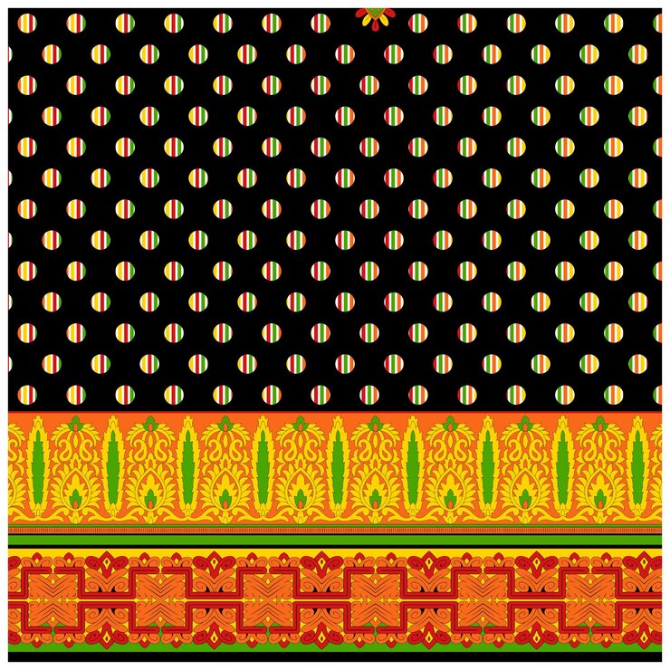 Patrón de diseño digital y textil.