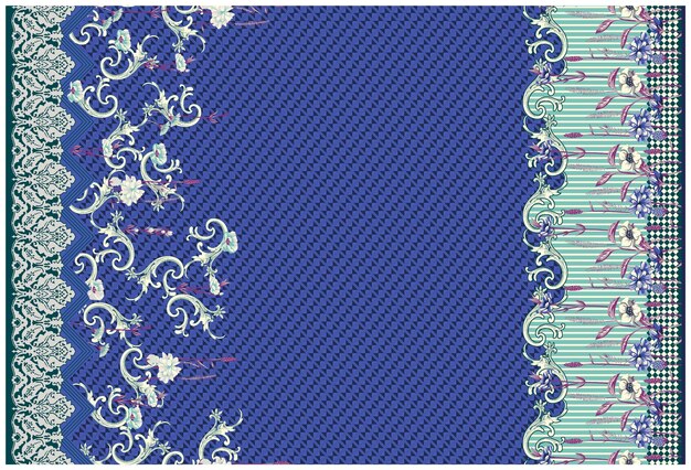 Patrón de diseño digital y textil.