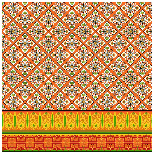 Patrón de diseño digital y textil.