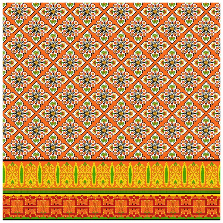 Patrón de diseño digital y textil.