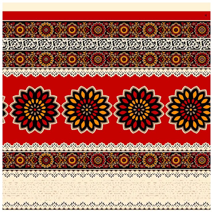 Patrón de diseño digital y textil.