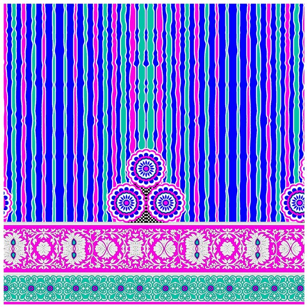 Patrón de diseño digital y textil.