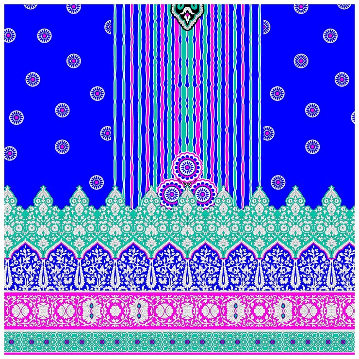 Patrón de diseño digital y textil.