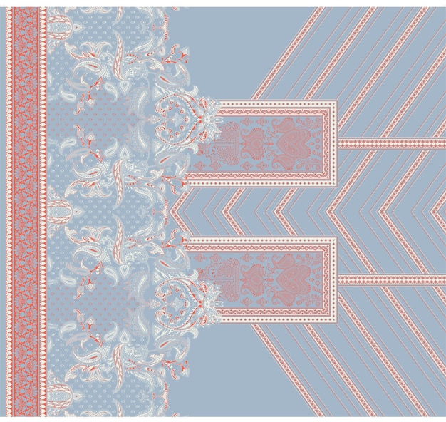 Patrón de diseño digital y textil.