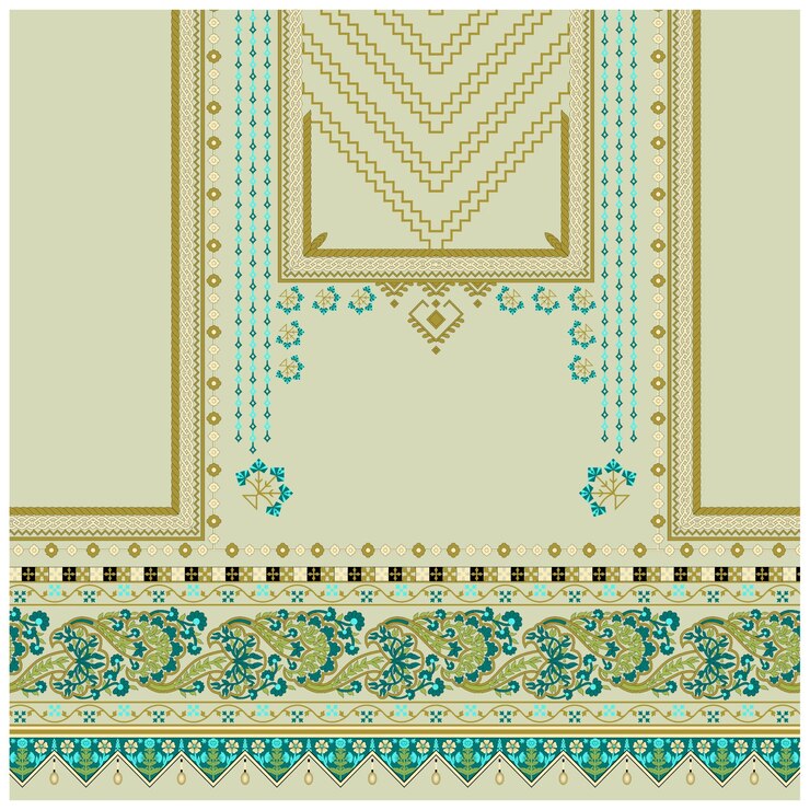 Patrón de diseño digital y textil.
