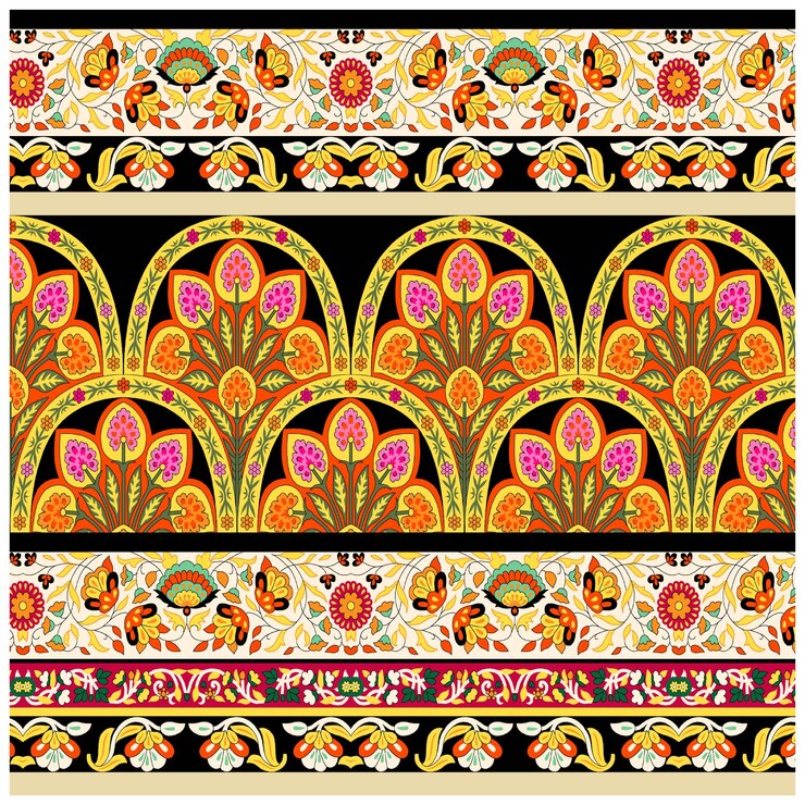 Patrón de diseño digital y textil.
