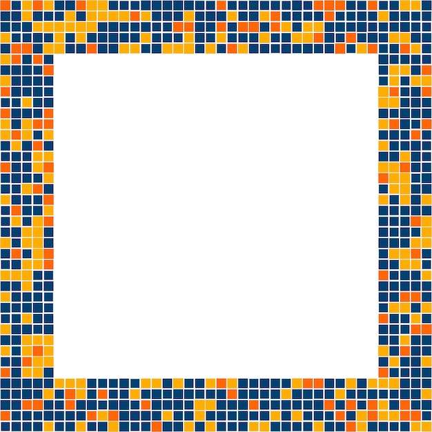 patrón de diseño de elementos de marco de mosaico