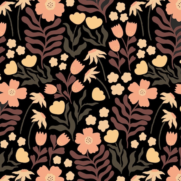 patrón diseño floral tela ilustración de primavera