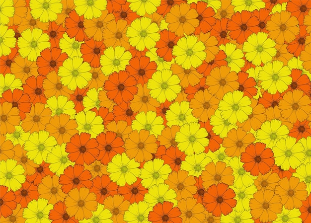 Vector patrón de diseño de flores coloridas para tela