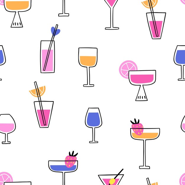 Patrón con diseño de gafas de papel de tela, etc. ilustración vectorial