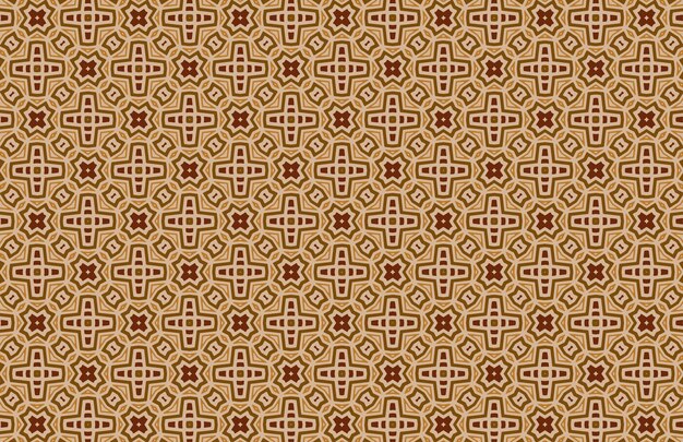 Patrón de diseño geométrico de azulejos marrones y rojos.