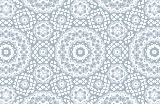 El patrón de diseño islámico grunge azul y blanco