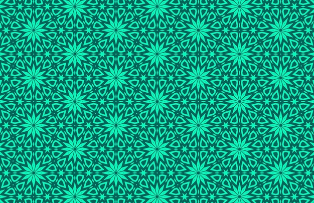 Patrón de diseño islámico verde transparente