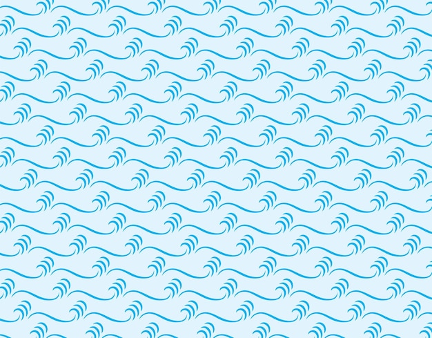 Vector patrón de diseño de onda de agua con fondo de color azul claro tranquilo