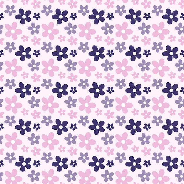 Patrón de diseño de patrones sin fisuras de flor rosa púrpura para pared de papel de envoltura de tela textil impresa