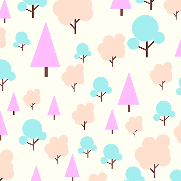 Patrón de diseño plano del bosque