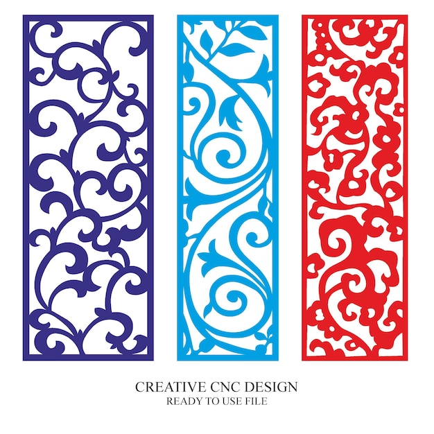 Patrón de diseño de puerta Diseño de puerta láser CNC Diseño creativo Metal Madera Diseños WPC