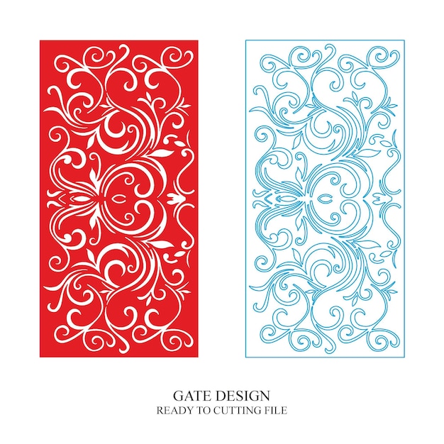Patrón de diseño de puerta Diseño de puerta láser CNC Diseño creativo Metal Madera Diseños WPC