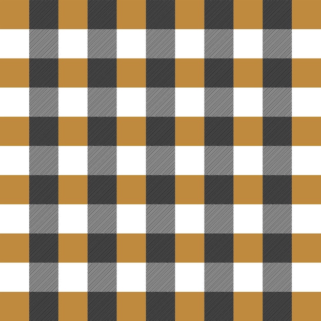 Patrón para el diseño de ropa o para fondos decorativos, cuadrados en camello, blanco y negro