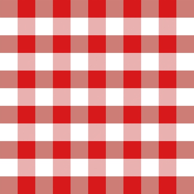 Patrón para el diseño de ropa o para fondos decorativos cuadrados en rojo y blanco.