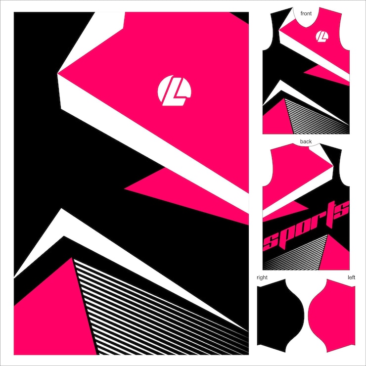 Vector patrón de diseño de textura de jersey de camiseta abstracta listo para imprimir para impresión de ciclismo de motocross de fútbol