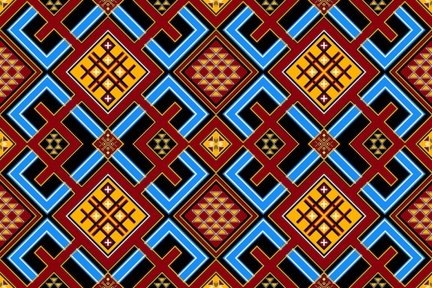 patrón de diseño tradicional tribal geométrico sin costuras para papel tapiz de fondo y patrón de tela