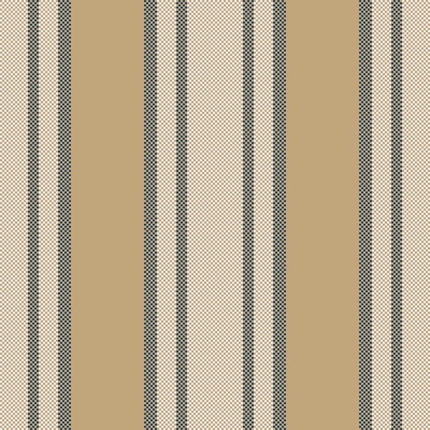 Patrón de doodle pieza de franja sin costura textil líneas verticales plataforma fondo textura de tela vectorial en colores ámbar y blanco
