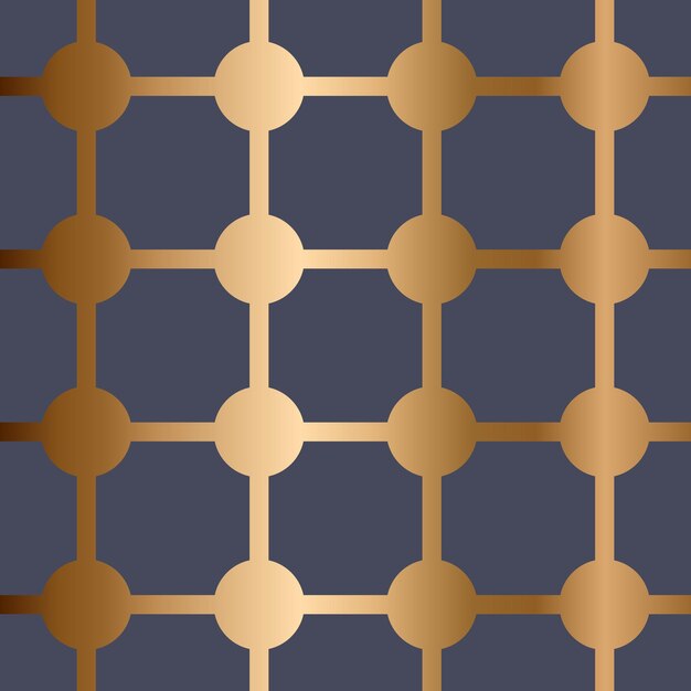 Patrón dorado transparente geométrico vectorial abstracto con puntos y rayas Fondo azul
