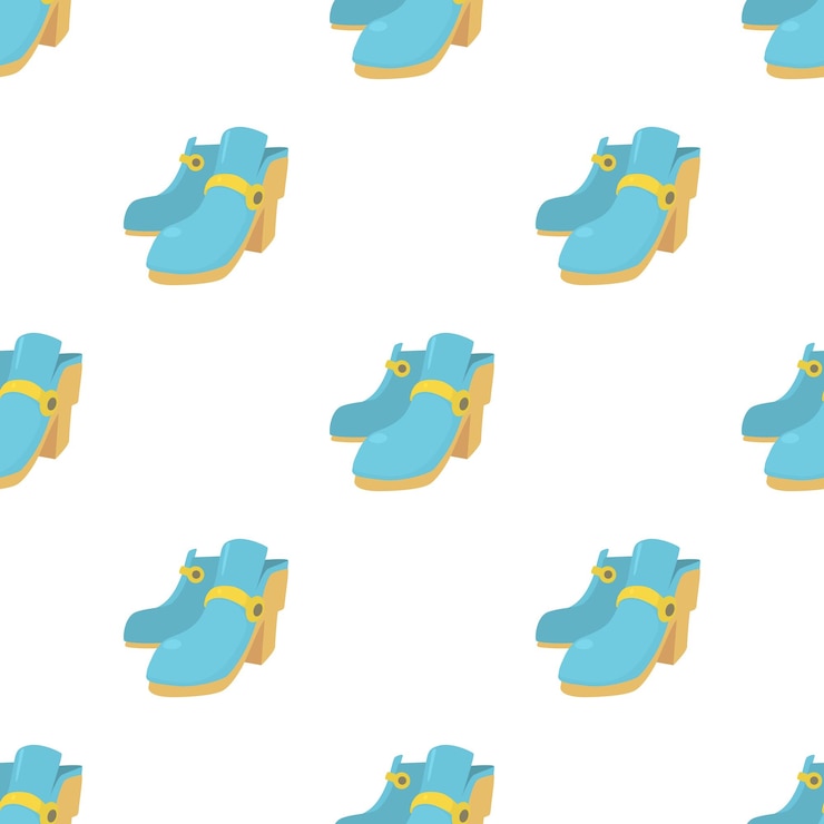 Vector patrón de dos botas textura de fondo sin costuras repetir papel tapiz vector geométrico