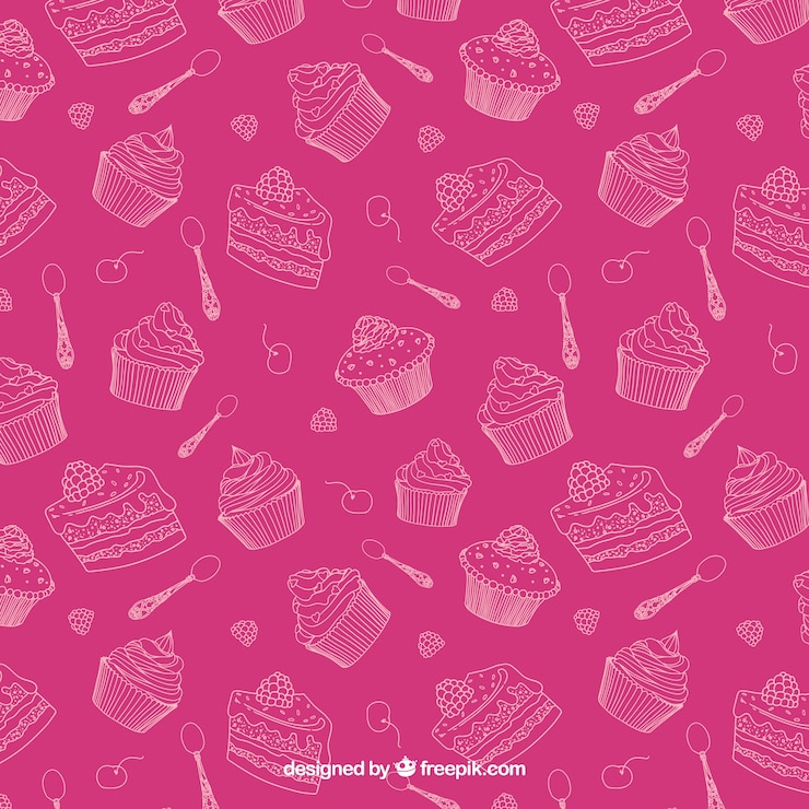 Vector patrón de dulces esbozados