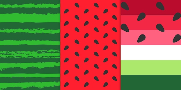 Patrón de dulces piezas jugosas sandía moderno patrón minimalista de moda gratis vector premium