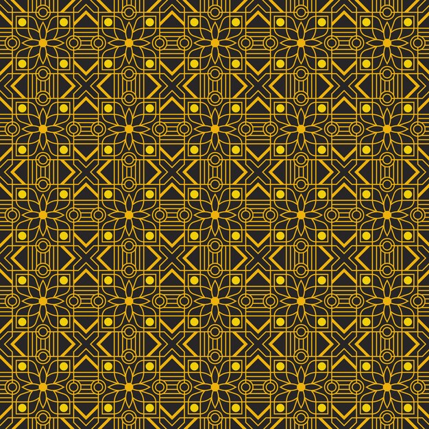 Patrón editable sin costura geométrica oro
