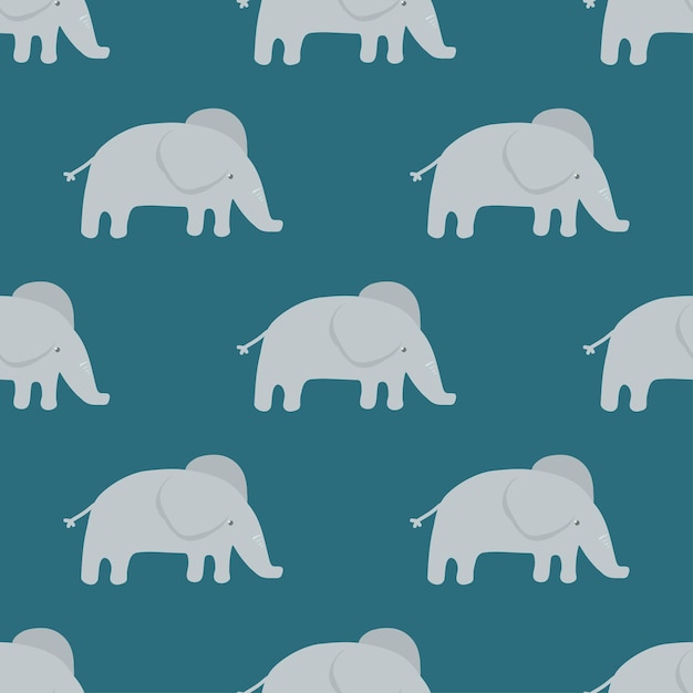 Vector patrón de elefantes patrón con animales para textiles elefante africano