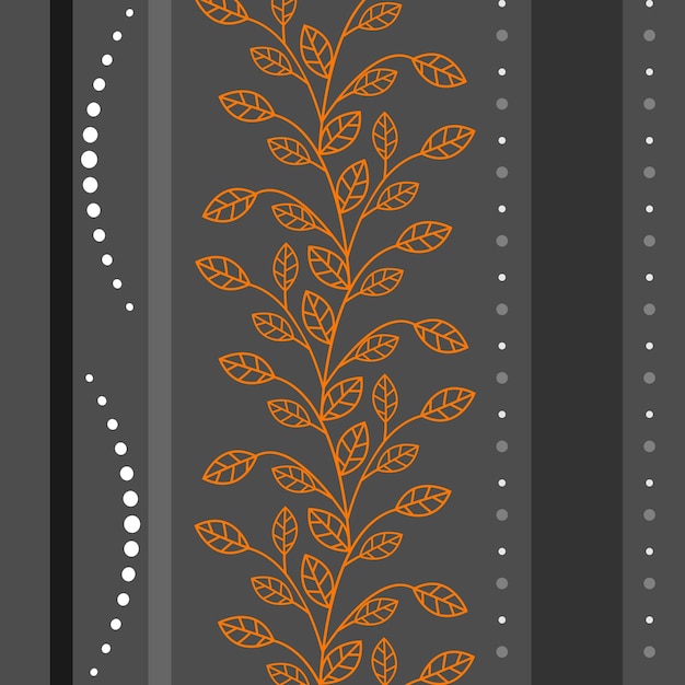 Patrón elegante de círculos y rayas y hojas en colores gris y blanco amarillo para los fondos