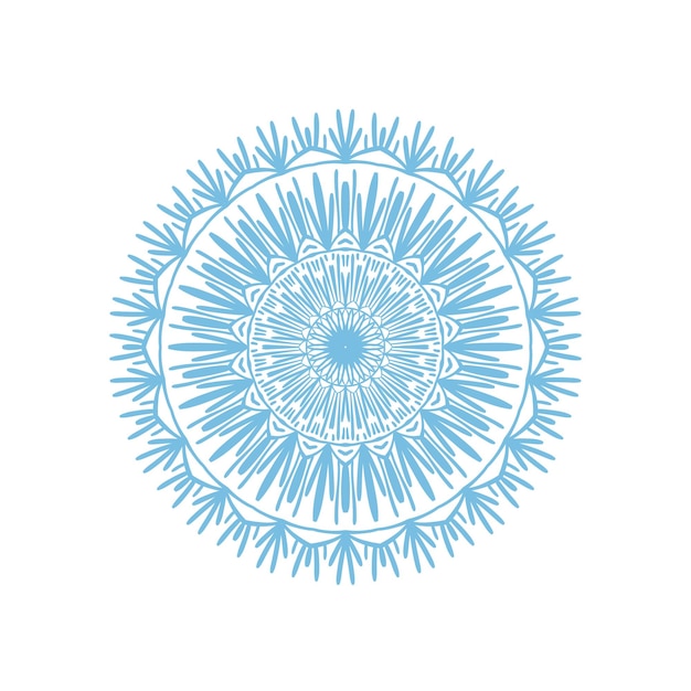 Patrón elegante de encaje en círculo Mandala Copo de nieve
