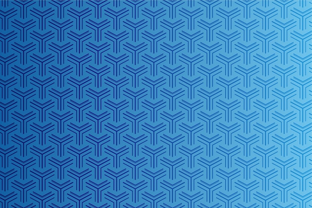 Patrón con elementos geométricos en tonos de degradado azul patrón de vector de fondo abstracto para diseño