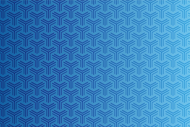 Patrón con elementos geométricos en tonos de degradado azul patrón de vector de fondo abstracto para diseño