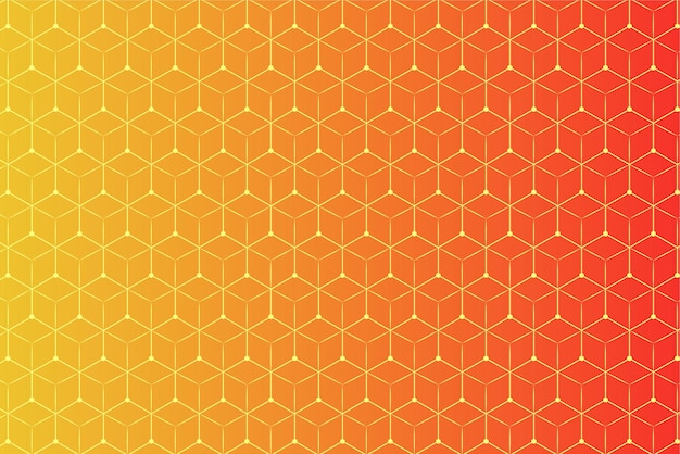 Patrón con elementos geométricos tonos degradados de amarillo a naranja patrón de vector de fondo abstracto para el diseño