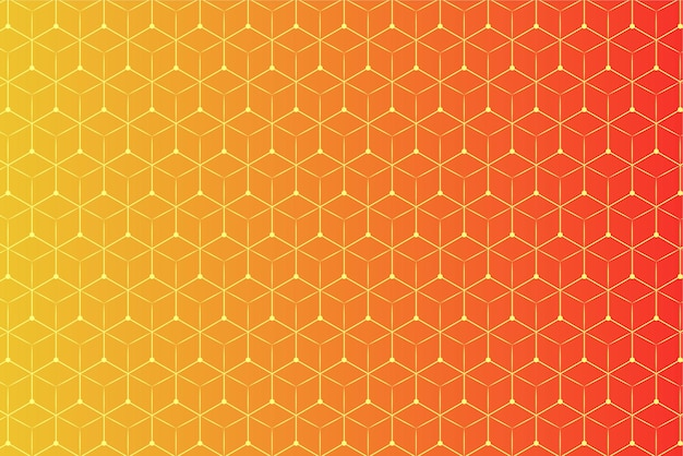 Patrón con elementos geométricos tonos degradados de amarillo a naranja patrón de vector de fondo abstracto para el diseño