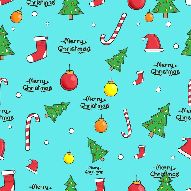 Patrón de elementos de Navidad sin fisuras