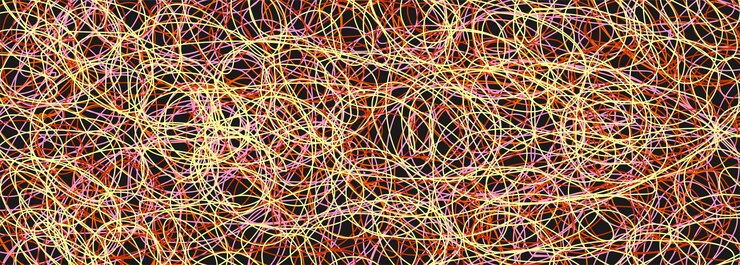Vector patrón enredado de colores textura caótica abstracta fondo con líneas y ondas creación artística