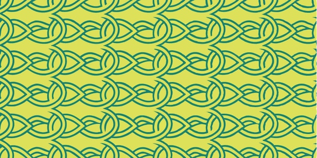Patrón entrelazado verde y amarillo