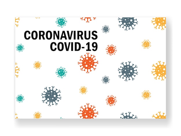 Patrón epidémico de coronavirus. Diferentes tipos de virus. Logotipo de coronavirus vectorial de fondo de patrón repetitivo sin costuras COVID-19. Ilustración virus coronavirus 2019-nCoV sobre fondo blanco.