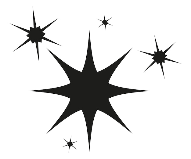 El patrón de estallido de estrellas negras en negrita