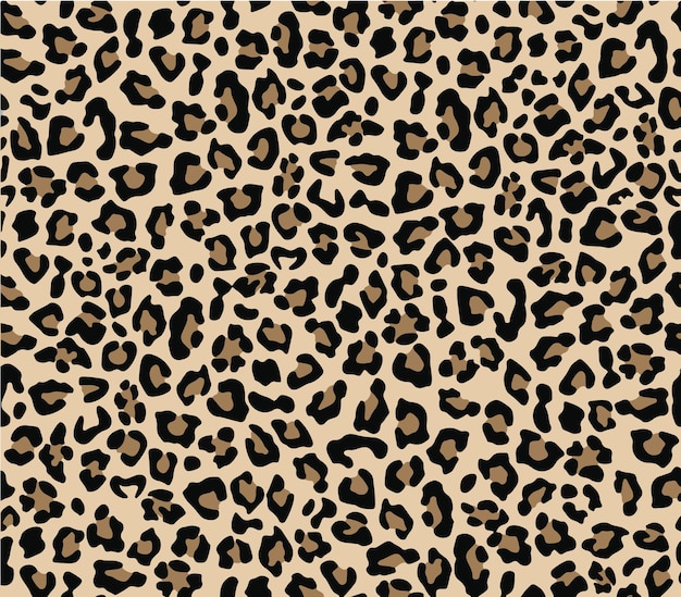 Vector patrón de estampado de leopardo sin costuras