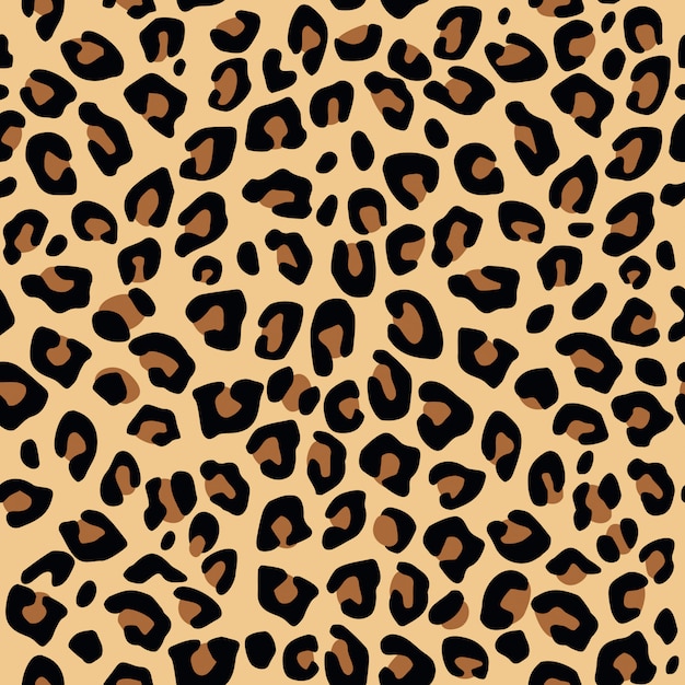 Vector patrón de estampado de leopardo sin costuras