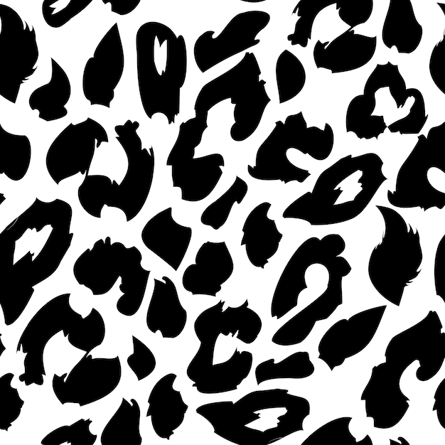 Patrón de estampado de leopardo. Repetición de fondo animal vector transparente