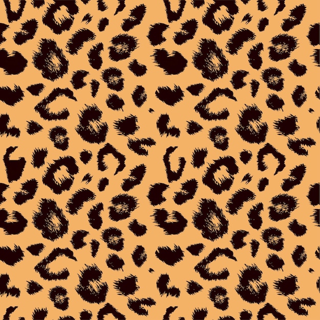 Patrón de estampado de leopardo. Repetición de fondo animal vector transparente