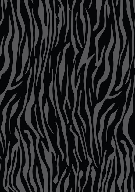 Patrón de estampado de moda de rayas de cebra tonal negro